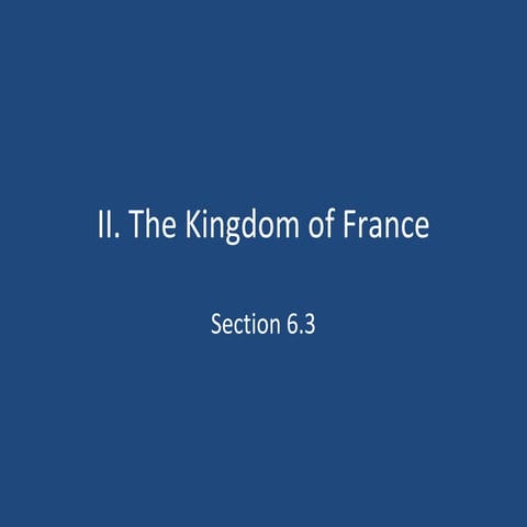 France in the Middle Ages (6.2.1)