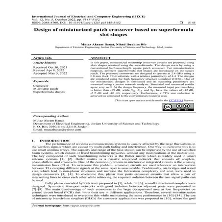 Wideband Branch Line Coupler with Open Circuit Coupled Lines | PDF
