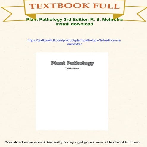 Plant Pathology 3rd Edition R. S. Mehrotra | PDF