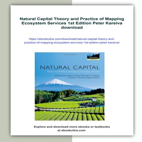 Natural Capital Theory and Practice of Mapping Ecosystem Services 1st ...