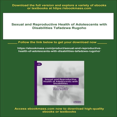 Sexual and Reproductive Health of Adolescents with Disabilities ...