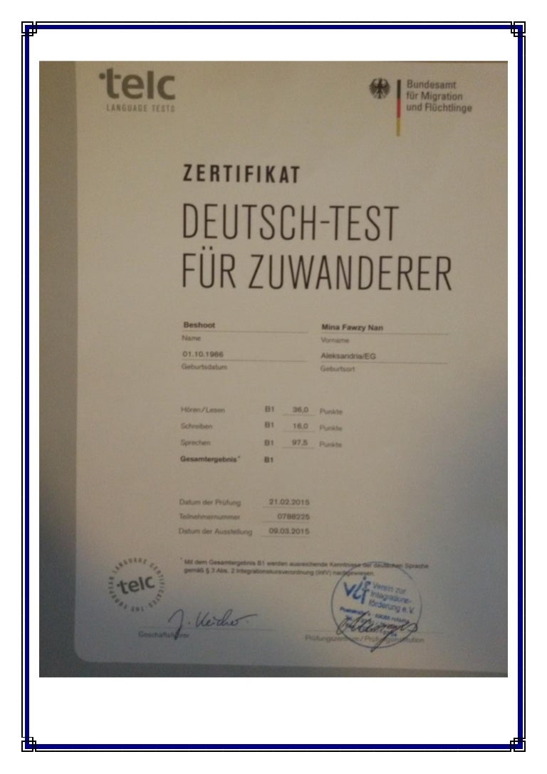 B1 Zertifikat Verloren Was Tun B1-Zertifikat