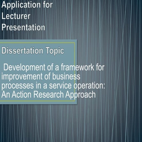 Application for Lecturer Presentation