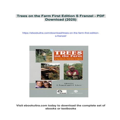 Trees on the Farm First Edition S Franzel | PDF