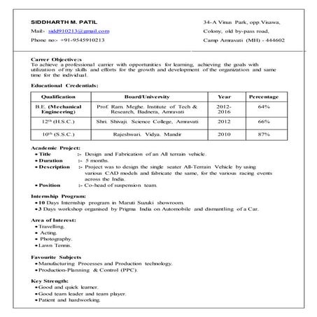 SIDDHARTH resume f - Copy