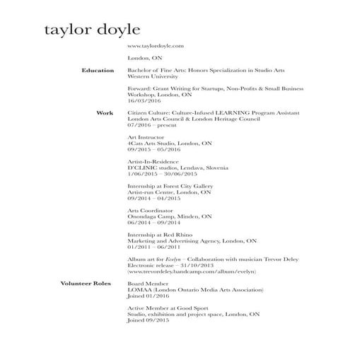 taylordoyleCV