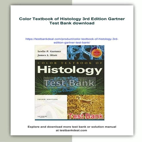 Color Textbook of Histology 3rd Edition Gartner Test Bank | PDF