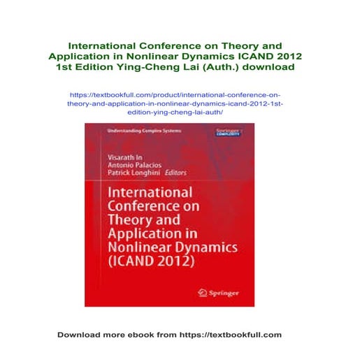 International Conference on Theory and Application in Nonlinear Dynamics ICAN...
