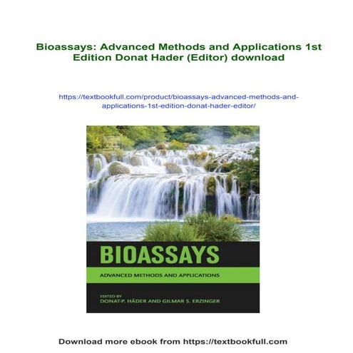 Bioassays: Advanced Methods and Applications 1st Edition Donat Hader ...