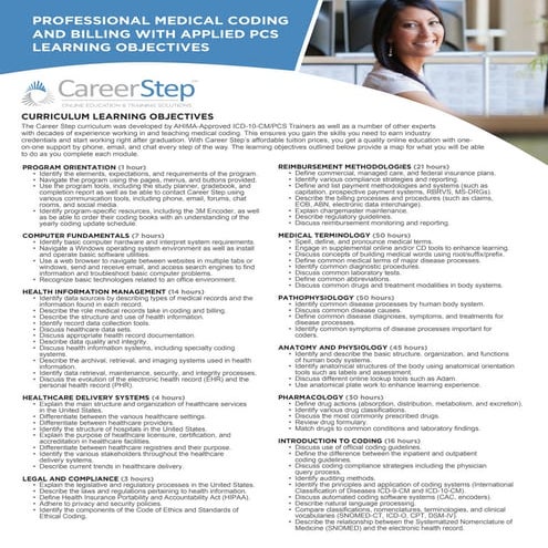 CareerStep Objectives