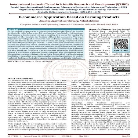 E commerce Application Based on Farming Products