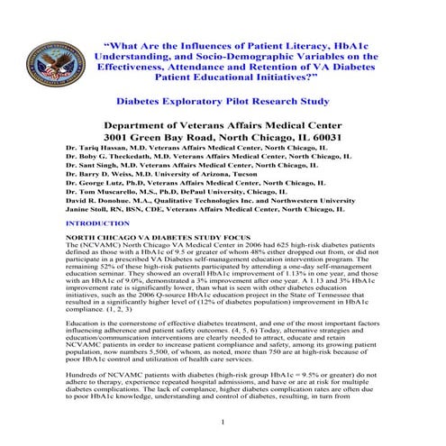 VA Diabetes Education Research Project