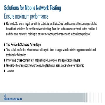 Mobile Network Testing | PPT