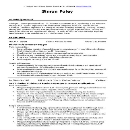 CV Simon Foley (English) 18Jan16