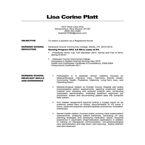 Lisa Platt Resume (2) RN