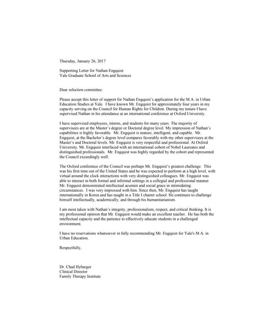English 3 thank you letter
