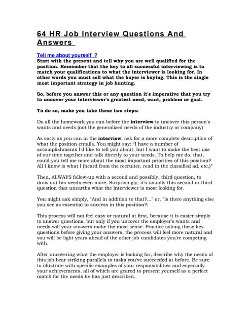 Mindqjobs.com : Fresher interview HR questions | PPTX | Resume Writing ...