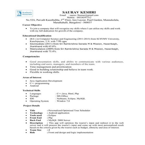 SAURAV KESHRI( Updated resume)