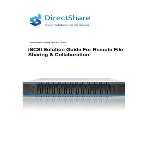 How to use iSCSI Storage with DirectShare DirectCFS