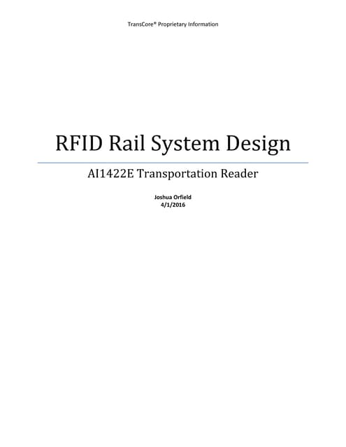 RFID System Design Circuit Diagram