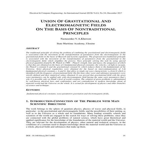 UNION OF GRAVITATIONAL AND ELECTROMAGNETIC FIELDS ON THE BASIS OF NONTRADITIO...