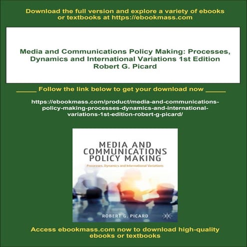Media and Communications Policy Making: Processes, Dynamics and ...