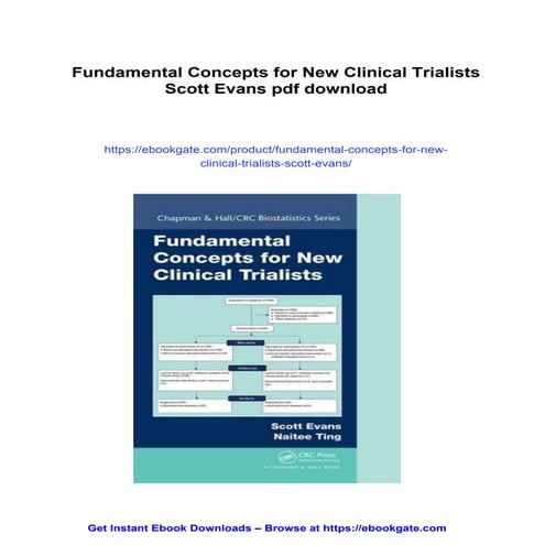 Fundamental Concepts for New Clinical Trialists Scott Evans