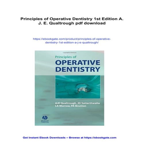 Introduction to operative dentistry | PPTX