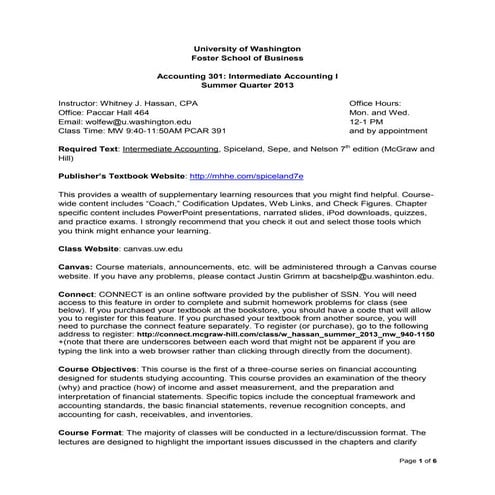 Accounting 301_Summer2013_Syllabus