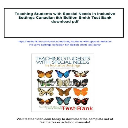 Teaching Students with Special Needs in Inclusive Settings Canadian 5th ...