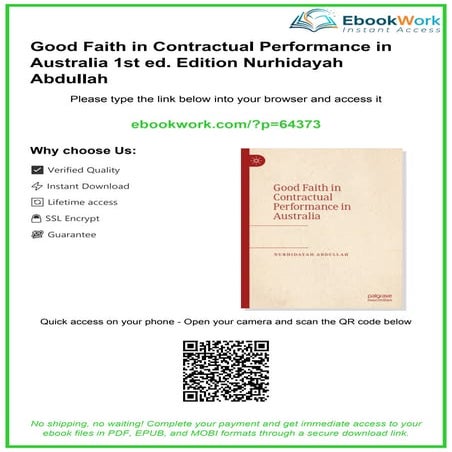 Good Faith in Contractual Performance in Australia: Legal Insights and ...