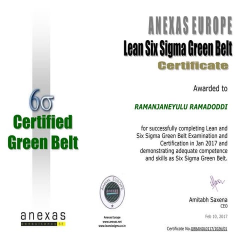 Lean Six Sigma Green Belt | PDF