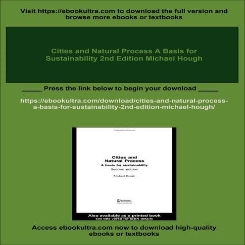 Cities and Natural Process A Basis for Sustainability 2nd Edition ...
