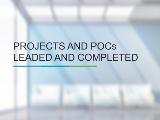 NMS Projects and POCs completed and ongoing for OSS NAM v 1.5 Linkedin