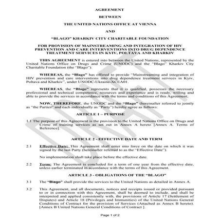 United Nations Agreement