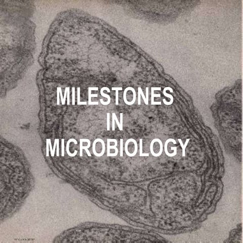 MILESTONES IN MICROBIOLOGY