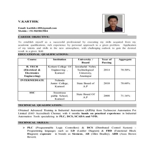 KARTHIK.V NW RESUME