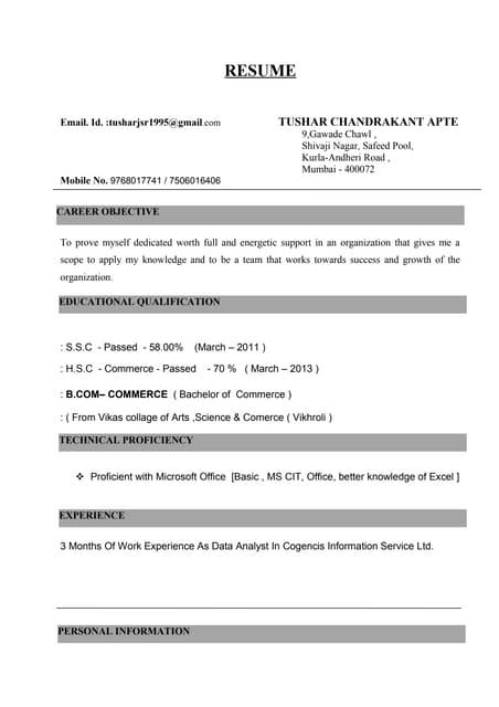 TUSHAR APTE LATEST  RESUME (2)