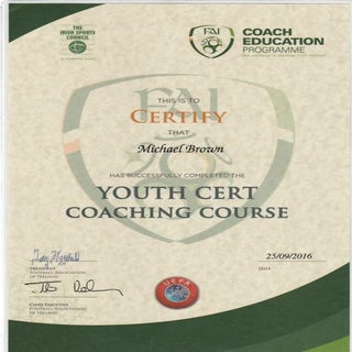 Youth Certificate 2016