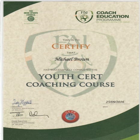 Youth Certificate 2016 PDF