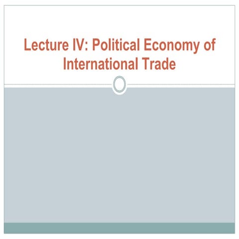 IBM Political Economy of Int Trade