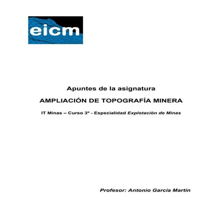 APLICACIÓN DE LA TOPOGRAFÍA MINERA