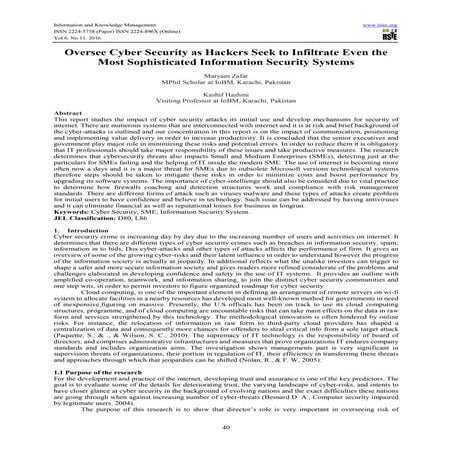 OverseeCyberSecurityAsHackersSeekToInfiltrate