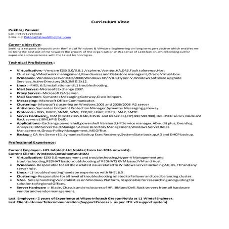 Resume 28th June 2016