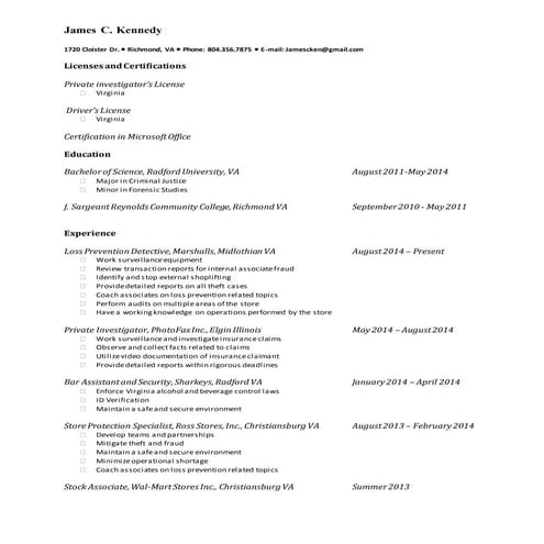 Donna_Security Resume | PDF
