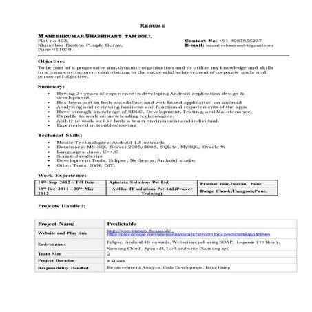 Mahesh Tamboli(Android developer)