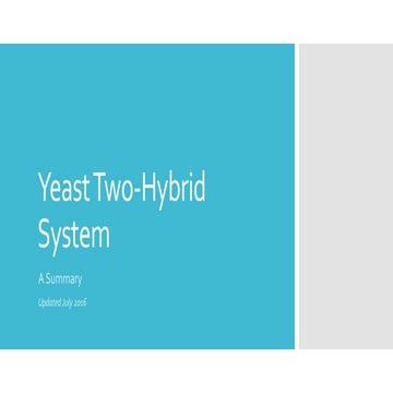 YEAST TWO HYBRID SYSTEM | PPTX