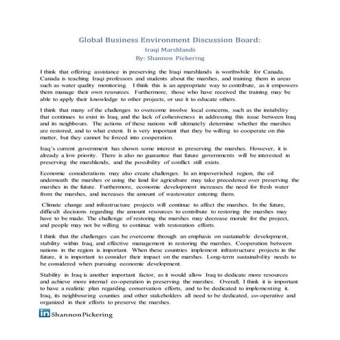 Global Business- Discussion 1