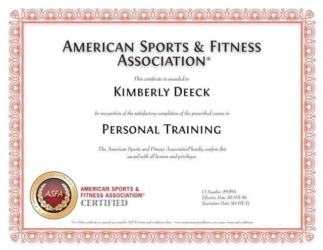 certificate ASFA 2016 certificate ASFA 2016