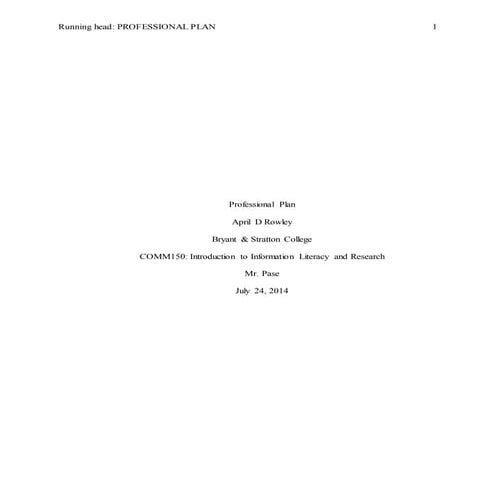 Capella Extended Goal Statement | DOCX